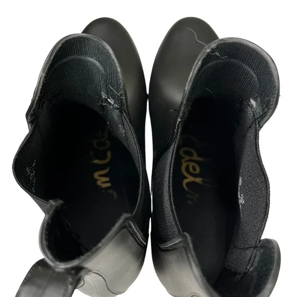 Sam Edelman Tinsley Boots Womens 9 Chelsea Rain Matte Black Rubber Bootie - Picture 6 of 10